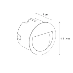 Moderne inbouw wandlamp zwart incl. LED IP65 - Gem