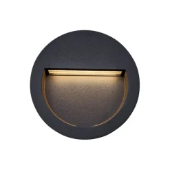 Moderne inbouw wandlamp zwart incl. LED IP65 - Gem