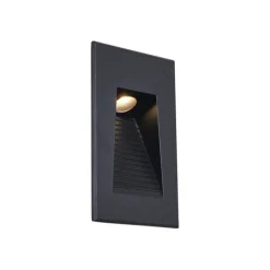 Moderne inbouw wandlamp zwart 7cm incl. LED IP65 - Trem