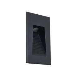 Moderne inbouw wandlamp zwart 7cm incl. LED IP65 - Trem