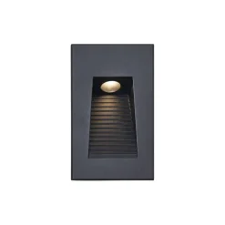 Moderne inbouw wandlamp zwart 7cm incl. LED IP65 - Trem