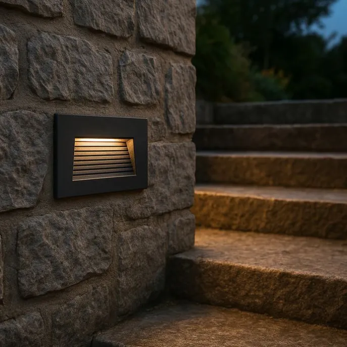 Moderne inbouw wandlamp zwart 11,5cm incl. LED IP65 - Trem