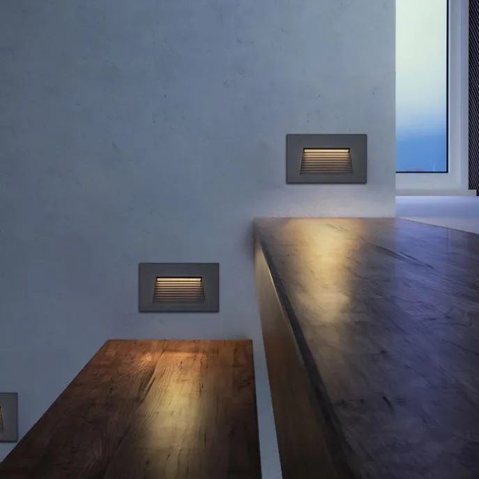 Moderne inbouw wandlamp zwart 11,5cm incl. LED IP65 - Trem