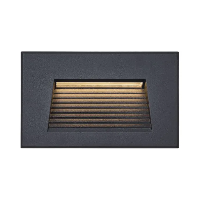 Moderne inbouw wandlamp zwart 11,5cm incl. LED IP65 - Trem