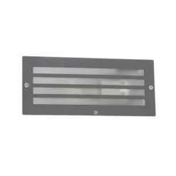 Moderne inbouwlamp donker grijs IP44 - Hurricane