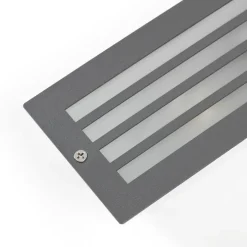 Moderne inbouwlamp donker grijs IP44 - Hurricane