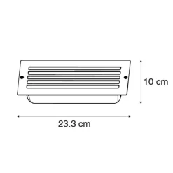 Moderne inbouwlamp donker grijs IP44 - Hurricane
