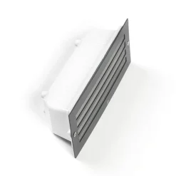 Moderne inbouwlamp donker grijs IP44 - Hurricane