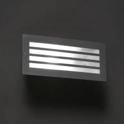 Moderne inbouwlamp donker grijs IP44 - Hurricane