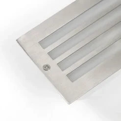 Moderne inbouwlamp staal IP44 - Hurricane