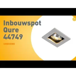 Moderne inbouwspot aluminium draai- en kantelbaar GU10 50mm - Qure