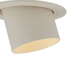 Moderne inbouwspot beige GU10 50mm rond kantelbaar - Installa