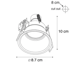 Moderne inbouwspot goud GU10 50mm - Dept