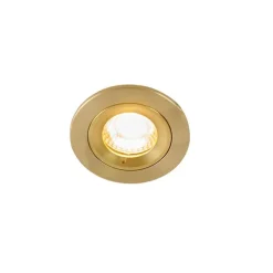 Moderne inbouwspot goud rond IP44 - Xena