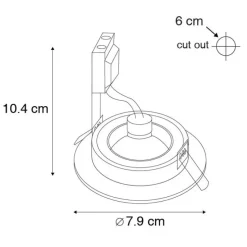 Moderne inbouwspot goud rond IP44 - Xena