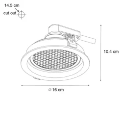 Moderne inbouwspot goud verstelbaar - Coop 111 Honey