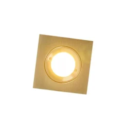 Moderne inbouwspot goud vierkant IP44 - Xena