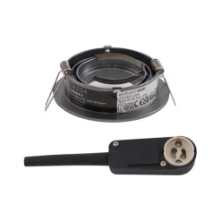 Moderne inbouwspot gunmetal GU10 50mm rond kantelbaar - Rondoo