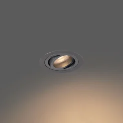Moderne inbouwspot gunmetal GU10 50mm rond kantelbaar - Rondoo