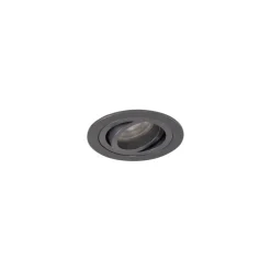Moderne inbouwspot gunmetal GU10 50mm rond kantelbaar - Rondoo