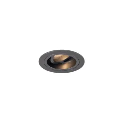 Moderne inbouwspot gunmetal GU10 50mm rond kantelbaar - Chuck