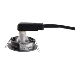 Moderne inbouwspot gunmetal GU10 50mm rond kantelbaar - Chuck