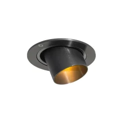 Moderne inbouwspot gunmetal GU10 35mm rond kantelbaar - Installa