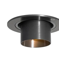 Moderne inbouwspot gunmetal GU10 35mm rond kantelbaar - Installa