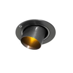 Moderne inbouwspot gunmetal GU10 35mm rond kantelbaar - Installa