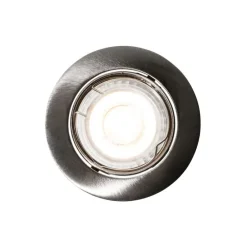Moderne inbouwspot gunmetal GU10 50 mm rond kantelbaar - Edu