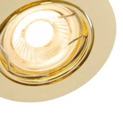 Moderne inbouwspot messing 35 mm kantelbaar - Edu