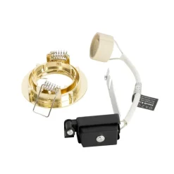 Moderne inbouwspot messing 35 mm kantelbaar - Edu