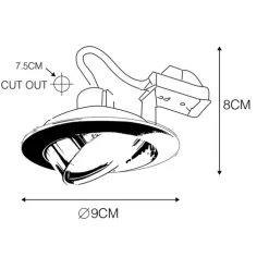 Moderne inbouwspot staal kantelbaar - Cisco