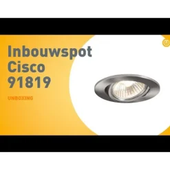 Moderne inbouwspot staal kantelbaar - Cisco