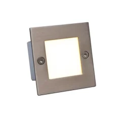 Moderne inbouwspot staal incl LED - Square 7