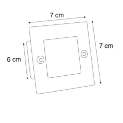 Moderne inbouwspot staal incl LED - Square 7