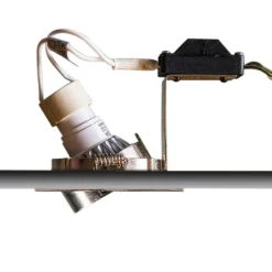 Moderne inbouwspot staal kantelbaar set van 10 - Edu