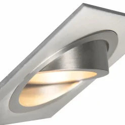 Moderne inbouwspot staal kantelbaar GU10 50mm - Lock 1