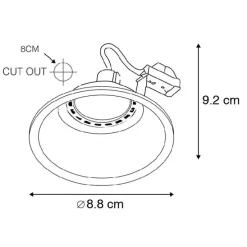 Moderne inbouwspot wit GU10 50mm - Dept