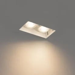 Moderne inbouwspot wit GU10 trimless 2-lichts - Oneon