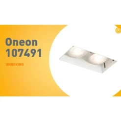 Moderne inbouwspot wit GU10 trimless 2-lichts - Oneon