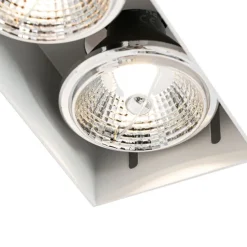 Moderne inbouwspot wit GU10 AR70 trimless 2-lichts - Oneon
