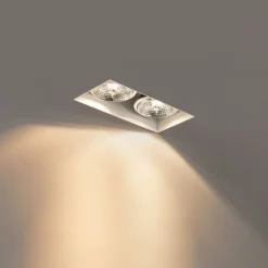 Moderne inbouwspot wit GU10 AR70 trimless 2-lichts - Oneon