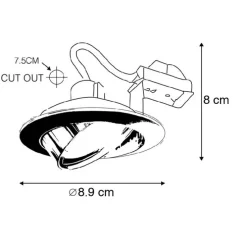 Moderne inbouwspot wit kantelbaar - Cisco