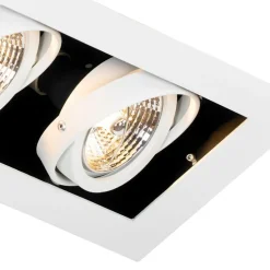 Moderne inbouwspot wit 2-lichts verstelbaar - Oneon 70