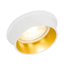 Moderne inbouwspot wit met gouden binnenkant - Insta