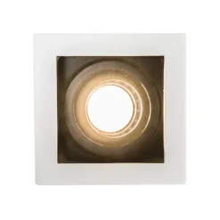 Moderne inbouwspot wit met zwart verstelbaar - Carree