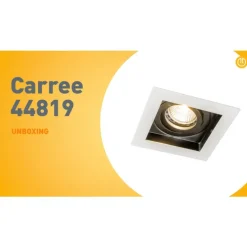 Moderne inbouwspot wit met zwart verstelbaar - Carree