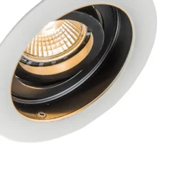 Moderne inbouwspot wit staal GU10 50mm - Rondoo