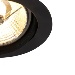 Moderne inbouwspot zwart kantelbaar AR70 - Cisco